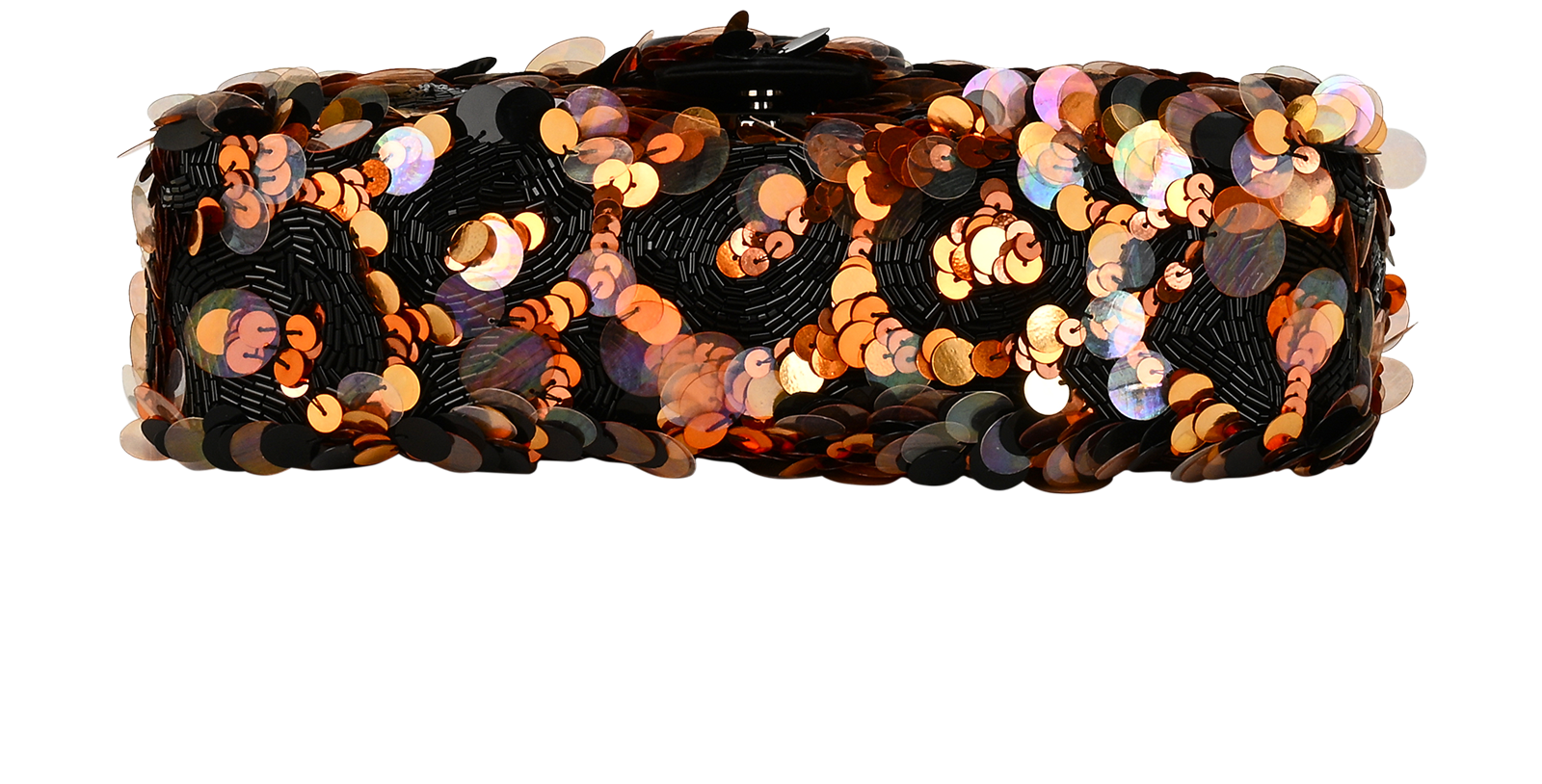 GG Marmont Embellished Shoulder Bag, &pound;2,500, Handbags, Black/Orange, Satin/Sequins, Top view